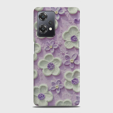 OnePlus Nord CE 2 Lite 5G Cover - Floral Series - Design 4 - Purple & White - Matte Finish - Snap On Hard Case with LifeTime Colors Guarantee