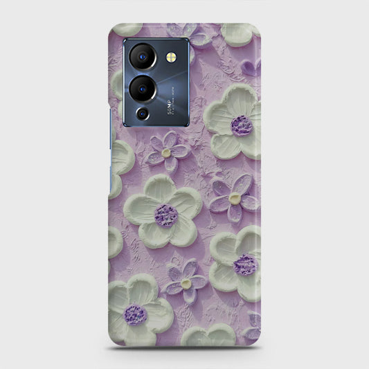 Infinix Note 12 G96 Cover - Floral Series - Design 4 - Purple & White - Matte Finish - Snap On Hard Case with LifeTime Colors Guarantee