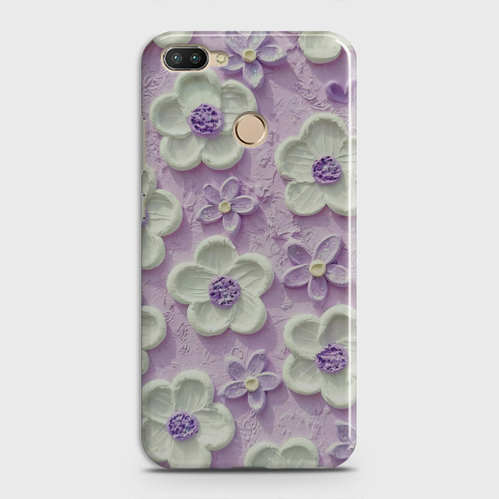 Infinix Hot 6 Pro  Cover - Floral Series - Design 4 - Purple & White - Matte Finish - Snap On Hard Case with LifeTime Colors Guarantee