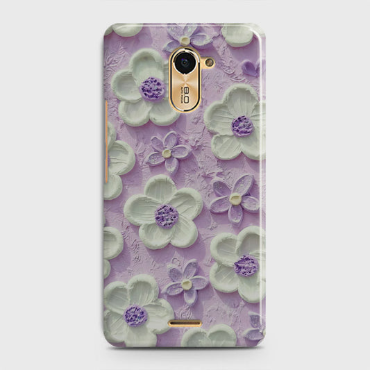 Infinix Hot 4 / Hot 4 Pro  Cover - Floral Series - Design 4 - Purple & White - Matte Finish - Snap On Hard Case with LifeTime Colors Guarantee