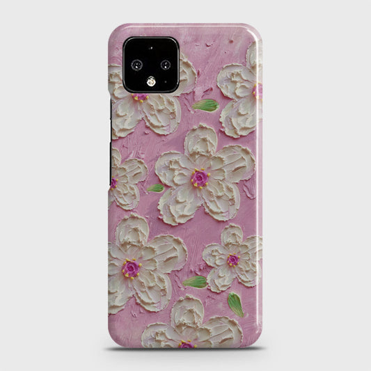 Google Pixel 4 Cover - Floral Series - Design 5 - Pink & White - Matte Finish - Snap On Hard Case with LifeTime Colors Guarantee