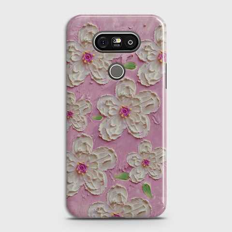 LG G5 Cover - Floral Series  - Design 5 - Pink & White - Matte Finish - Snap On Hard Case with LifeTime Colors Guarantee