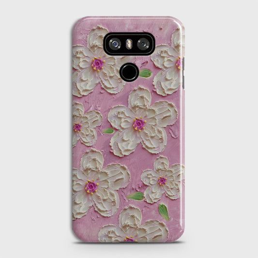 LG G6 Cover - Floral Series  - Design 5 - Pink & White - Matte Finish - Snap On Hard Case with LifeTime Colors Guarantee