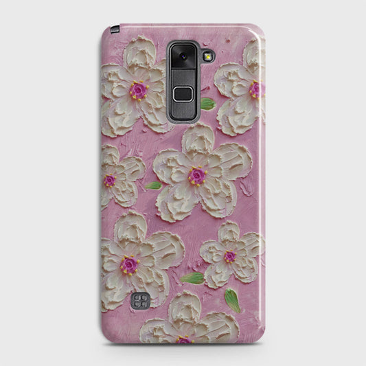 LG Stylus 2 / Stylus 2 Plus / Stylo 2 / Stylo 2 Plus Cover - Floral Series  - Design 5 - Pink & White - Matte Finish - Snap On Hard Case with LifeTime Colors Guarantee