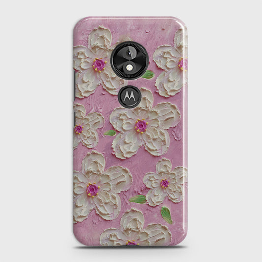 Motorola Moto E5 / G6 Play Cover - Floral Series - Design 5 - Pink & White - Matte Finish - Snap On Hard Case with LifeTime Colors Guarantee