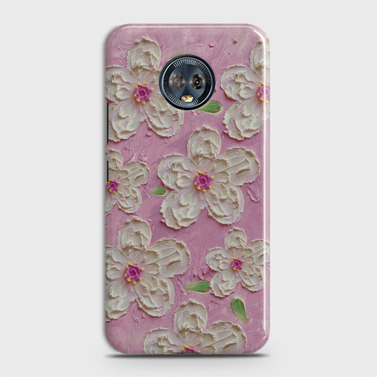 Motorola Moto G6 Cover - Floral Series - Design 5 - Pink & White - Matte Finish - Snap On Hard Case with LifeTime Colors Guarantee