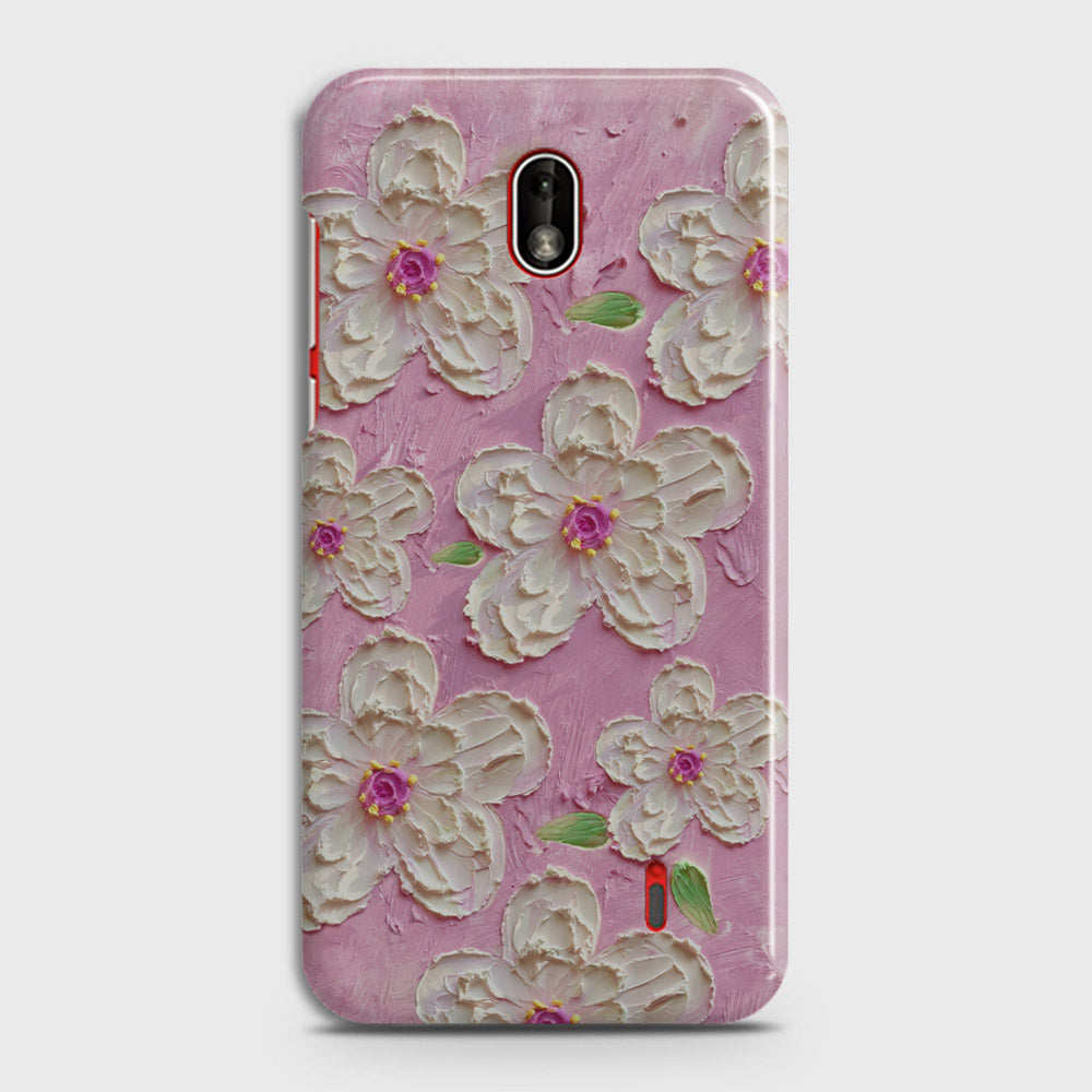 Nokia 1 Plus Cover - Floral Series - Design 5 - Pink & White - Matte Finish - Snap On Hard Case with LifeTime Colors Guarantee