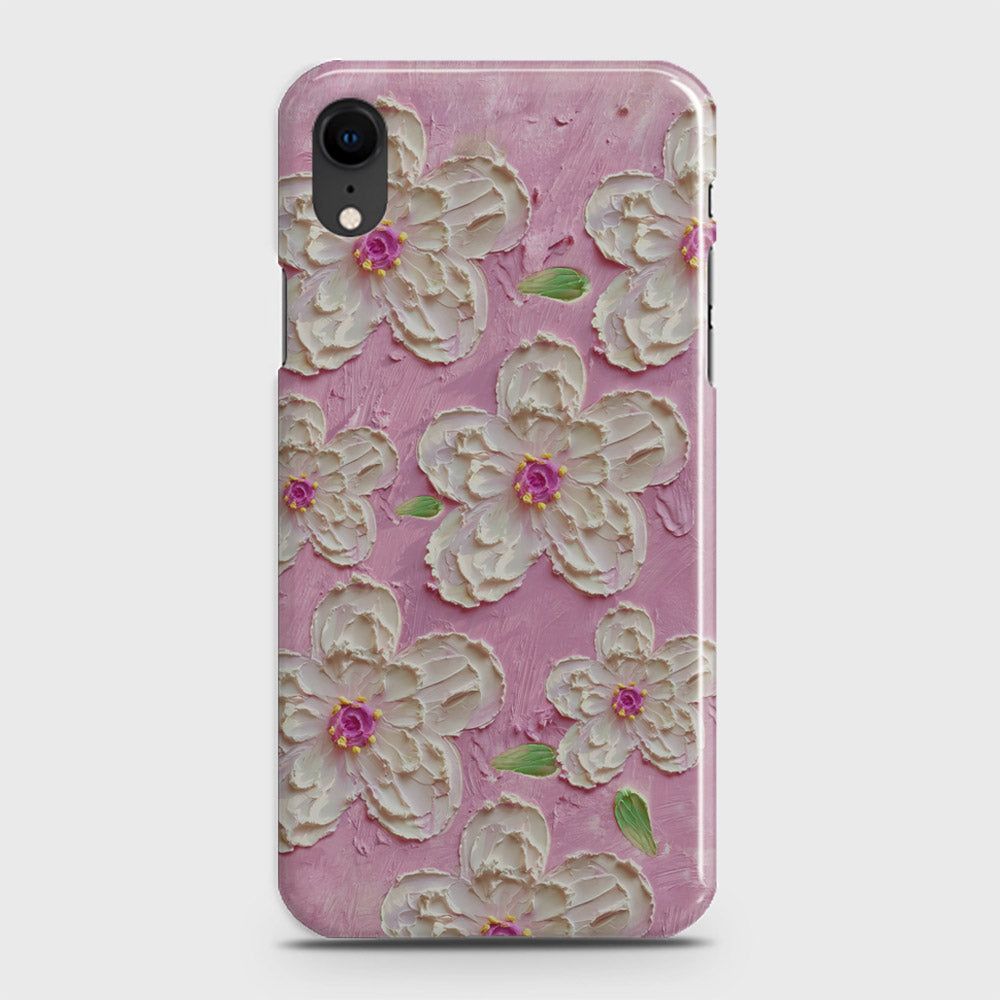 iPhone XR Cover - Floral Series - Design 5 - Pink & White - Matte Finish - Snap On Hard Case with LifeTime Colors Guarantee