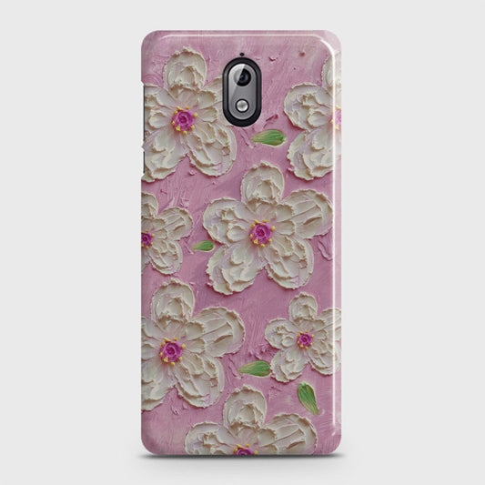 Nokia 3.1 Cover - Floral Series - Design 5 - Pink & White - Matte Finish - Snap On Hard Case with LifeTime Colors Guarantee