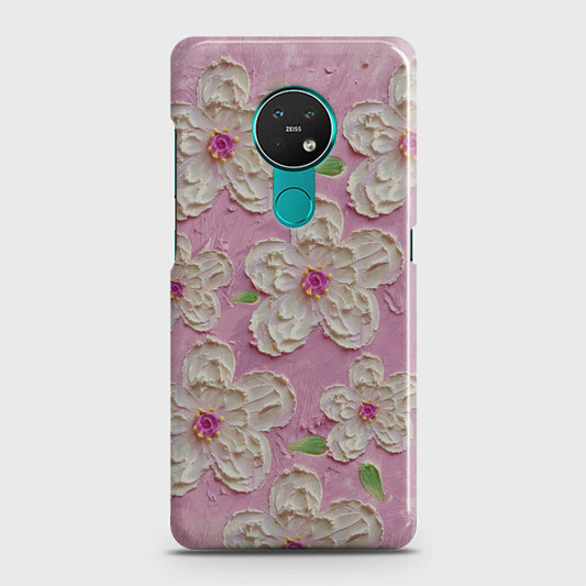 Nokia 6.2 Cover - Floral Series - Design 5 - Pink & White - Matte Finish - Snap On Hard Case with LifeTime Colors Guarantee