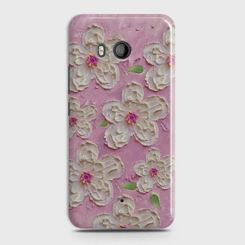 HTC U11  Cover - Floral Series - Design 5 - Pink & White - Matte Finish - Snap On Hard Case with LifeTime Colors Guarantee