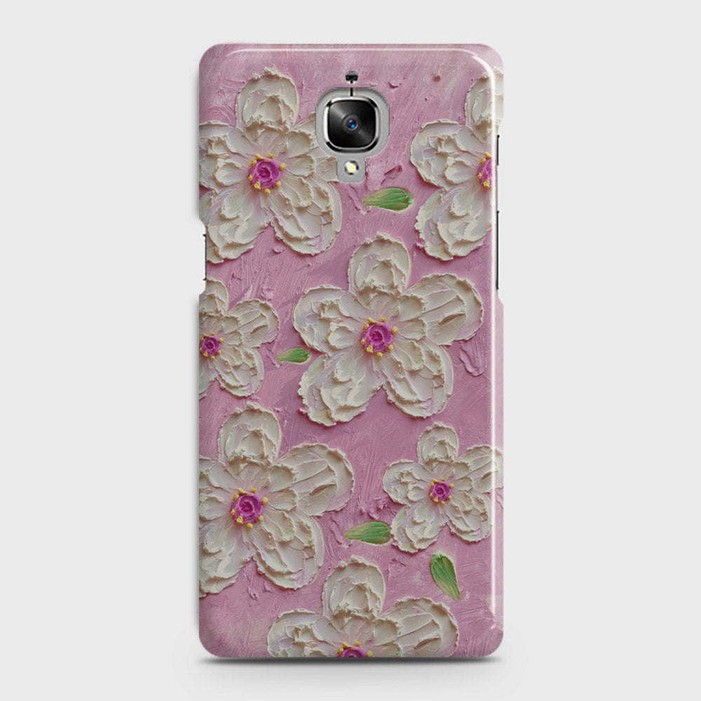 OnePlus 3  Cover - Floral Series - Design 5 - Pink & White - Matte Finish - Snap On Hard Case with LifeTime Colors Guarantee