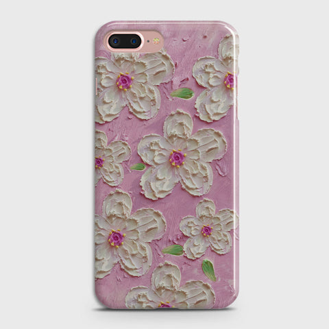 iPhone 8 Plus Cover - Floral Series - Design 5 - Pink & White - Matte Finish - Snap On Hard Case with LifeTime Colors Guarantee