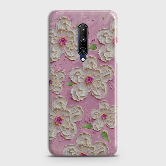 OnePlus 7 Pro  Cover - Floral Series - Design 5 - Pink & White - Matte Finish - Snap On Hard Case with LifeTime Colors Guarantee