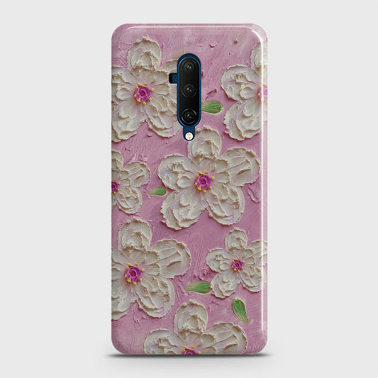 OnePlus 7T Pro  Cover - Floral Series - Design 5 - Pink & White - Matte Finish - Snap On Hard Case with LifeTime Colors Guarantee