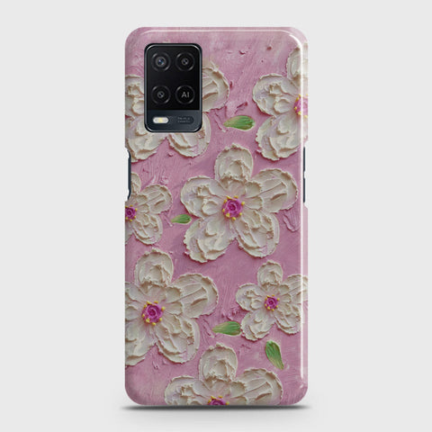 Oppo A54  Cover - Floral Series - Design 5 - Pink & White - Matte Finish - Snap On Hard Case with LifeTime Colors Guarantee