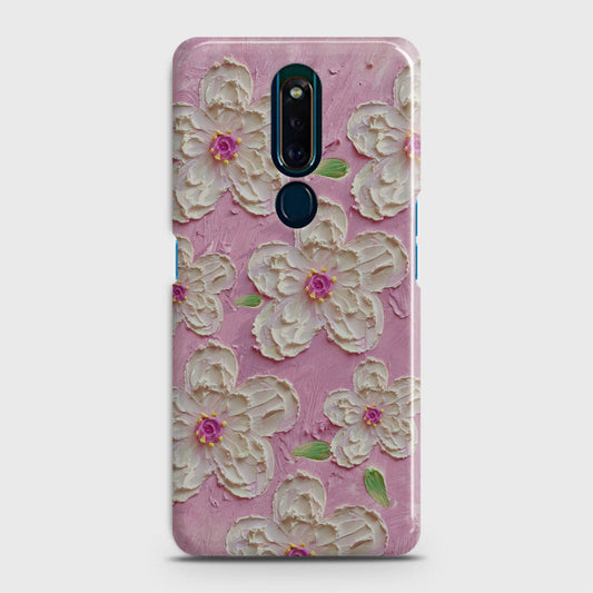 Oppo F11 Pro Cover - Floral Series - Design 5 - Pink & White - Matte Finish - Snap On Hard Case with LifeTime Colors Guarantee