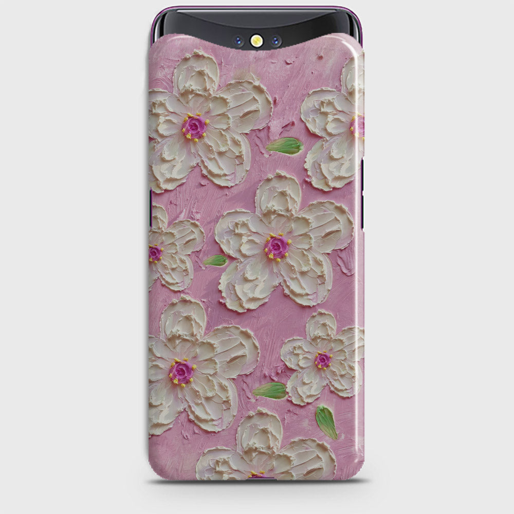 Oppo Find X Cover - Floral Series - Design 5 - Pink & White - Matte Finish - Snap On Hard Case with LifeTime Colors Guarantee