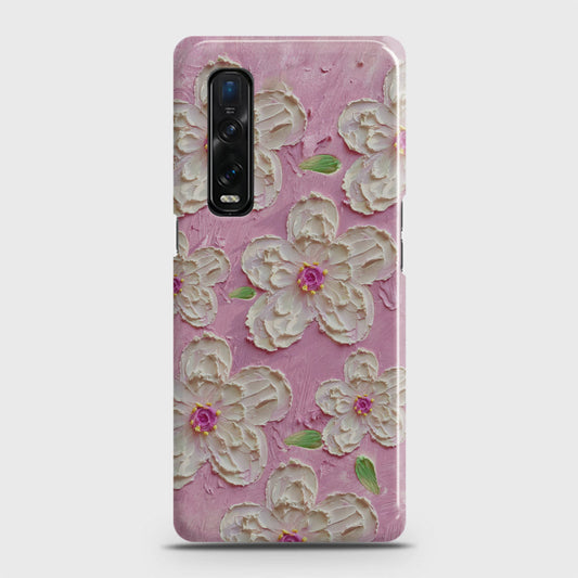 Oppo Find X2 Pro Cover - Floral Series - Design 5 - Pink & White - Matte Finish - Snap On Hard Case with LifeTime Colors Guarantee