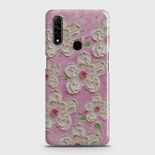 Oppo A8 Cover - Floral Series - Design 5 - Pink & White - Matte Finish - Snap On Hard Case with LifeTime Colors Guarantee