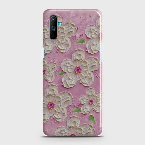 Realme C3 Cover - Floral Series - Design 5 - Pink & White - Matte Finish - Snap On Hard Case with LifeTime Colors Guarantee