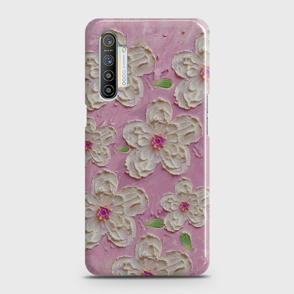 Realme XT Cover - Floral Series - Design 5 - Pink & White - Matte Finish - Snap On Hard Case with LifeTime Colors Guarantee