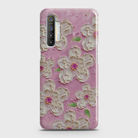 Realme XT Cover - Floral Series - Design 5 - Pink & White - Matte Finish - Snap On Hard Case with LifeTime Colors Guarantee