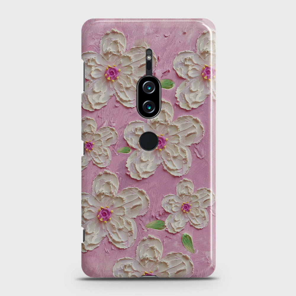 Sony Xperia XZ2 Premium Cover - Floral Series - Design 5 - Pink & White - Matte Finish - Snap On Hard Case with LifeTime Colors Guarantee