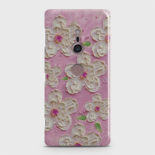 Sony Xperia XZ2 Cover - Floral Series - Design 5 - Pink & White - Matte Finish - Snap On Hard Case with LifeTime Colors Guarantee