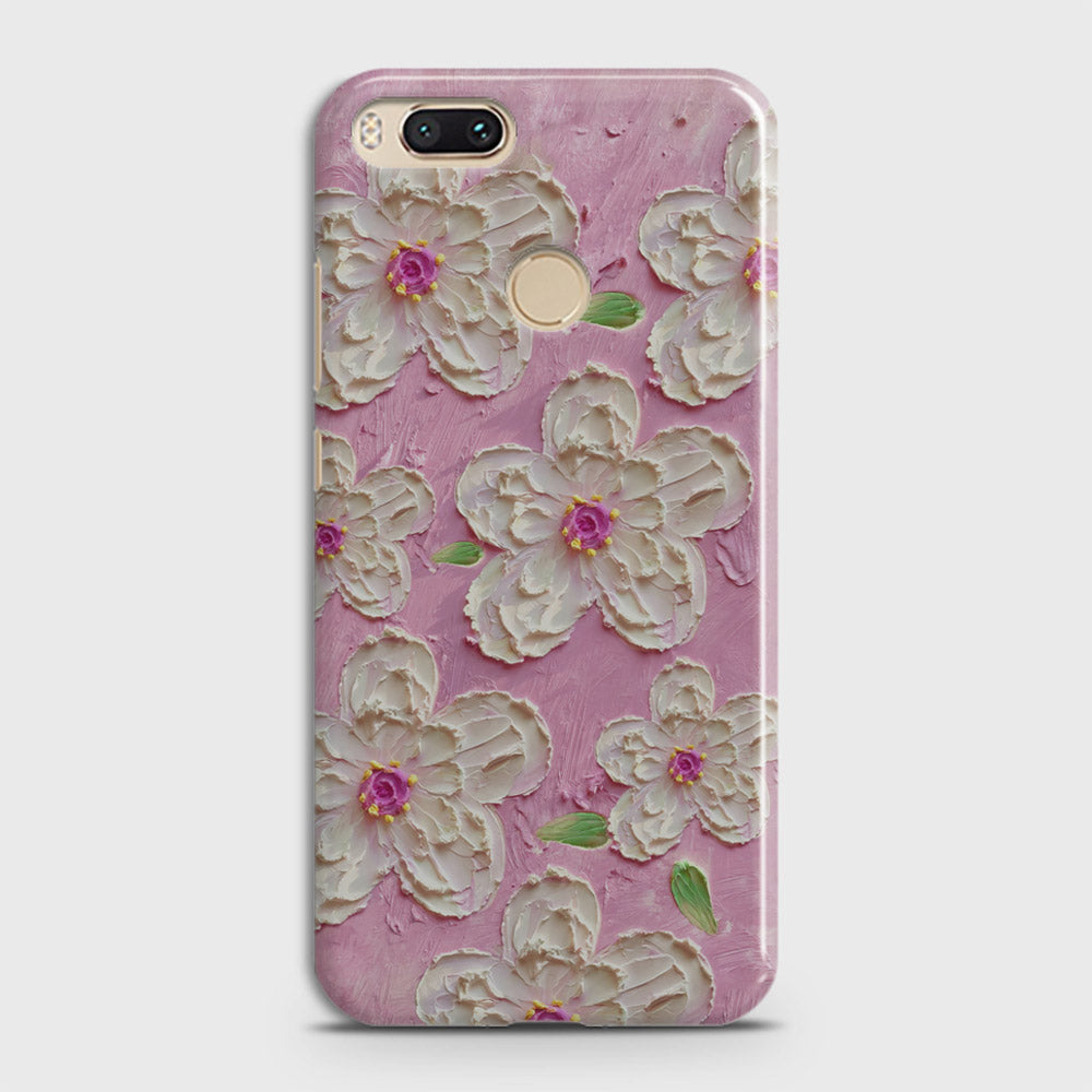 Xiaomi Mi A1 Cover - Floral Series - Design 5 - Pink & White - Matte Finish - Snap On Hard Case with LifeTime Colors Guarantee