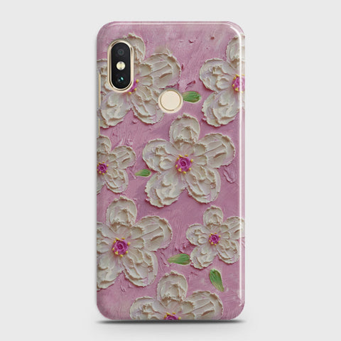 Xiaomi Mi A2 / Mi 6X  Cover - Floral Series - Design 5 - Pink & White - Matte Finish - Snap On Hard Case with LifeTime Colors Guarantee