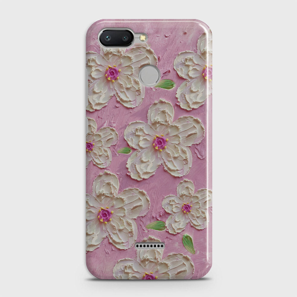 Xiaomi Redmi 6 Cover - Floral Series - Design 5 - Pink & White - Matte Finish - Snap On Hard Case with LifeTime Colors Guarantee