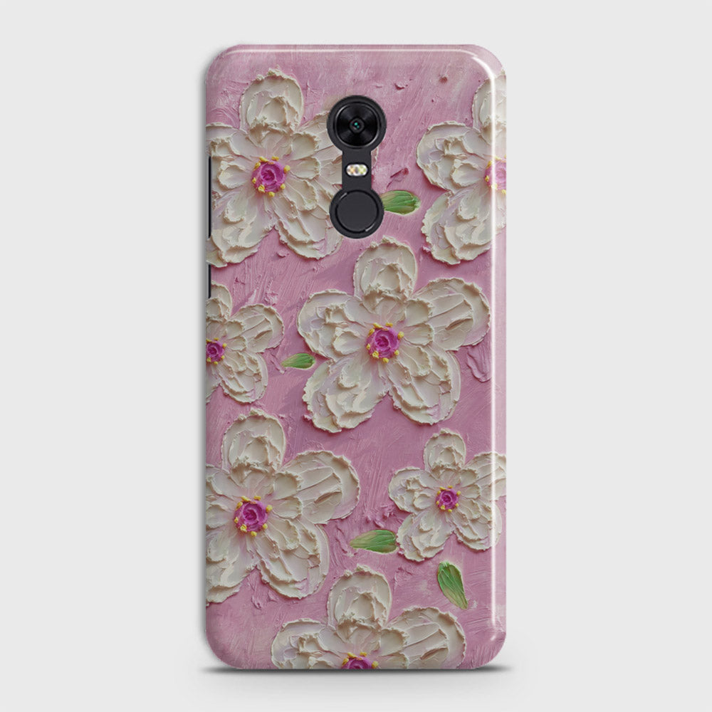 Xiaomi Redmi Note 5  Cover - Floral Series - Design 5 - Pink & White - Matte Finish - Snap On Hard Case with LifeTime Colors Guarantee