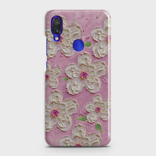 Xiaomi Redmi Note 7 Cover - Floral Series - Design 5 - Pink & White - Matte Finish - Snap On Hard Case with LifeTime Colors Guarantee