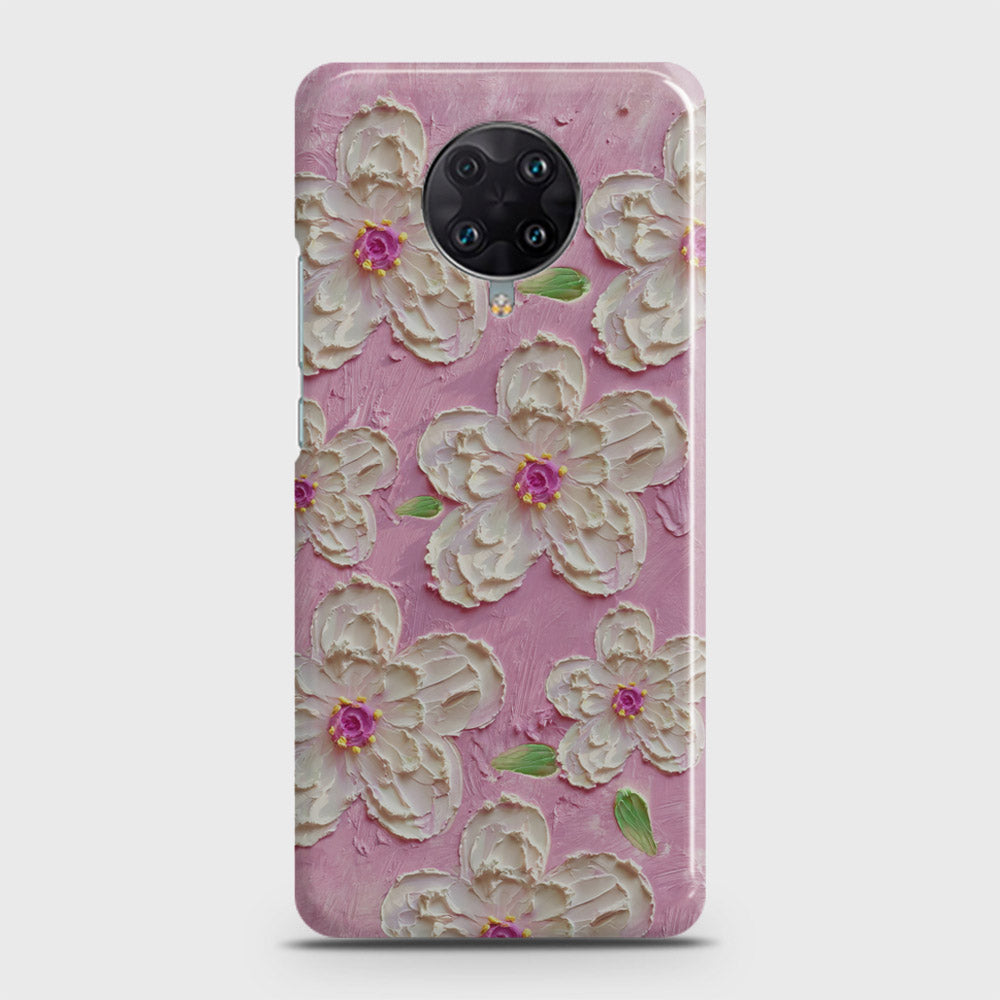 Xiaomi Poco F2 Pro Cover - Floral Series - Design 5 - Pink & White - Matte Finish - Snap On Hard Case with LifeTime Colors Guarantee