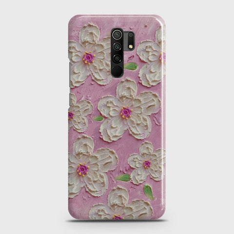 Xiaomi Redmi 9 Cover - Floral Series - Design 5 - Pink & White - Matte Finish - Snap On Hard Case with LifeTime Colors Guarantee