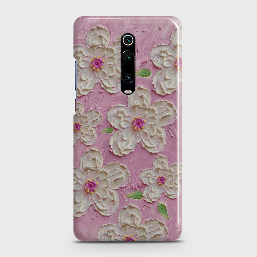 Xiaomi Redmi K20 Pro Cover - Floral Series - Design 5 - Pink & White - Matte Finish - Snap On Hard Case with LifeTime Colors Guarantee