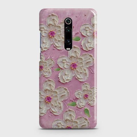 Xiaomi Mi 9T Cover - Floral Series - Design 5 - Pink & White - Matte Finish - Snap On Hard Case with LifeTime Colors Guarantee