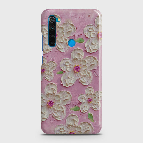 Xiaomi Redmi Note 8 Cover - Floral Series - Design 5 - Pink & White - Matte Finish - Snap On Hard Case with LifeTime Colors Guarantee