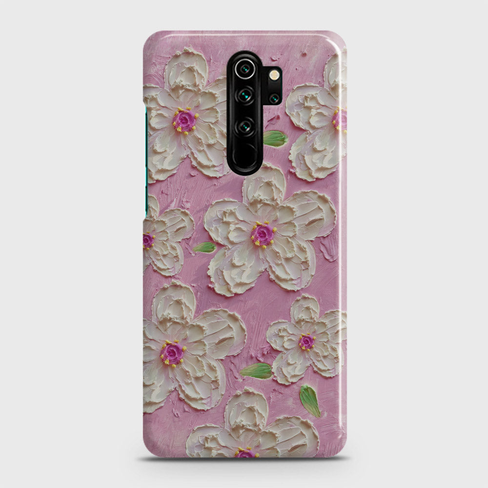 Xiaomi Redmi Note 8 Pro Cover - Floral Series - Design 5 - Pink & White - Matte Finish - Snap On Hard Case with LifeTime Colors Guarantee