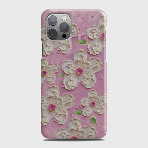 iPhone 12 Pro Max Cover - Floral Series - Design 5 - Pink & White - Matte Finish - Snap On Hard Case with LifeTime Colors Guarantee