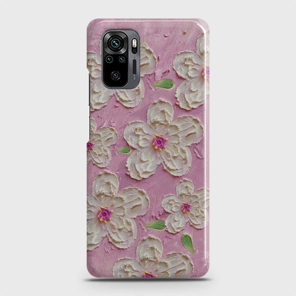 Xiaomi Redmi Note 10 Pro Cover - Floral Series - Design 5 - Pink & White - Matte Finish - Snap On Hard Case with LifeTime Colors Guarantee