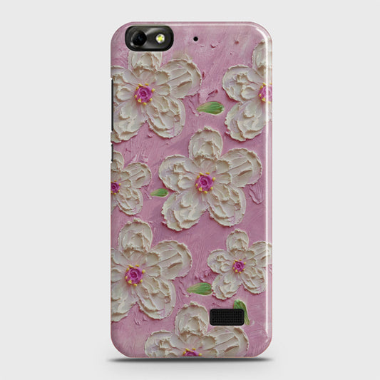 Huawei Honor 4C Cover - Floral Series - Design 5 - Pink & White - Matte Finish - Snap On Hard Case with LifeTime Colors Guarantee