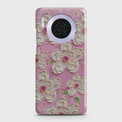 Huawei Mate 30 Cover - Floral Series - Design 5 - Pink & White - Matte Finish - Snap On Hard Case with LifeTime Colors Guarantee