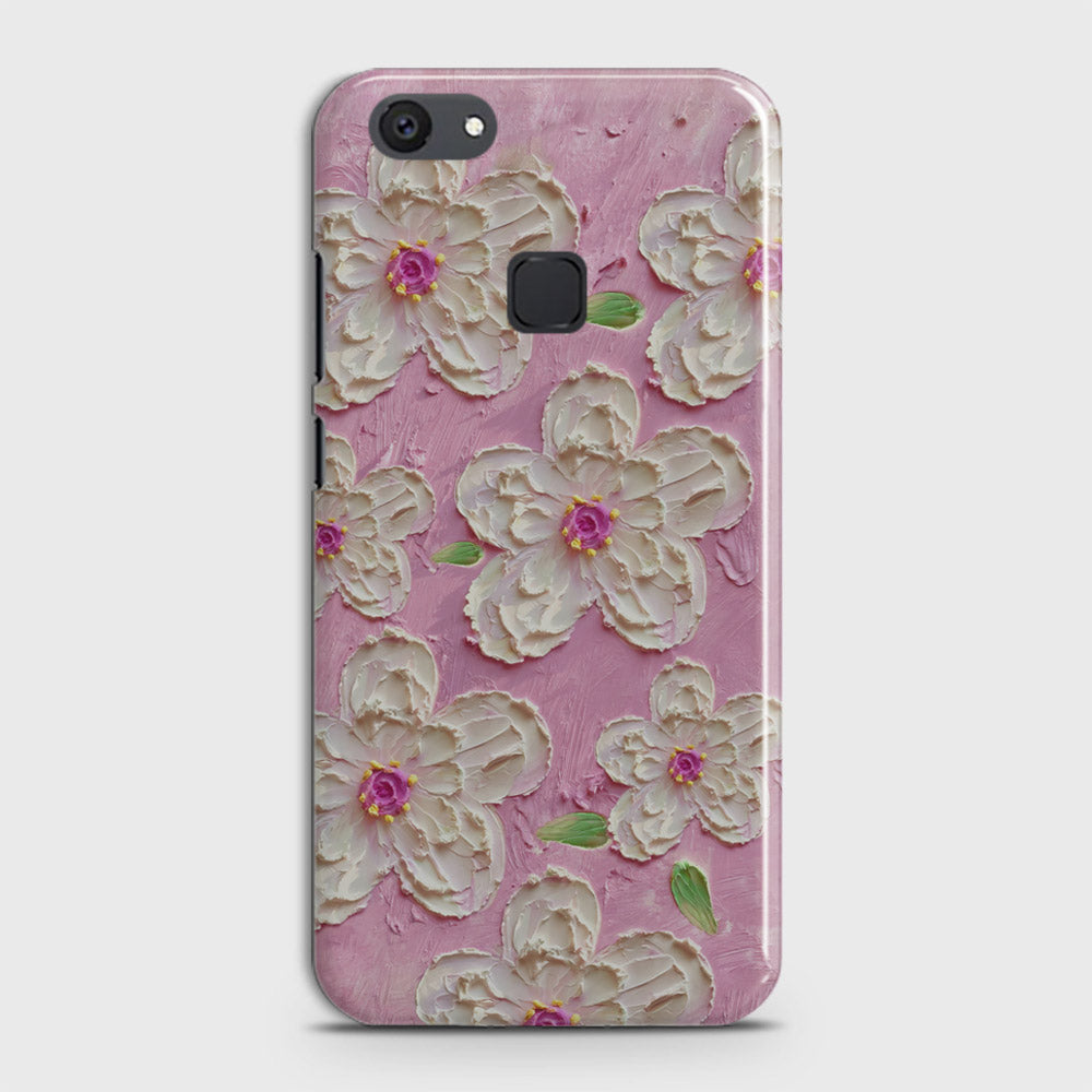 Vivo Y81 Cover - Floral Series - Design 5 - Pink & White - Matte Finish - Snap On Hard Case with LifeTime Colors Guarantee