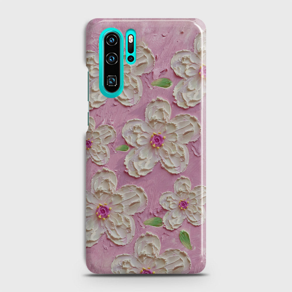 Huawei P30 Pro Cover - Floral Series - Design 5 - Pink & White - Matte Finish - Snap On Hard Case with LifeTime Colors Guarantee