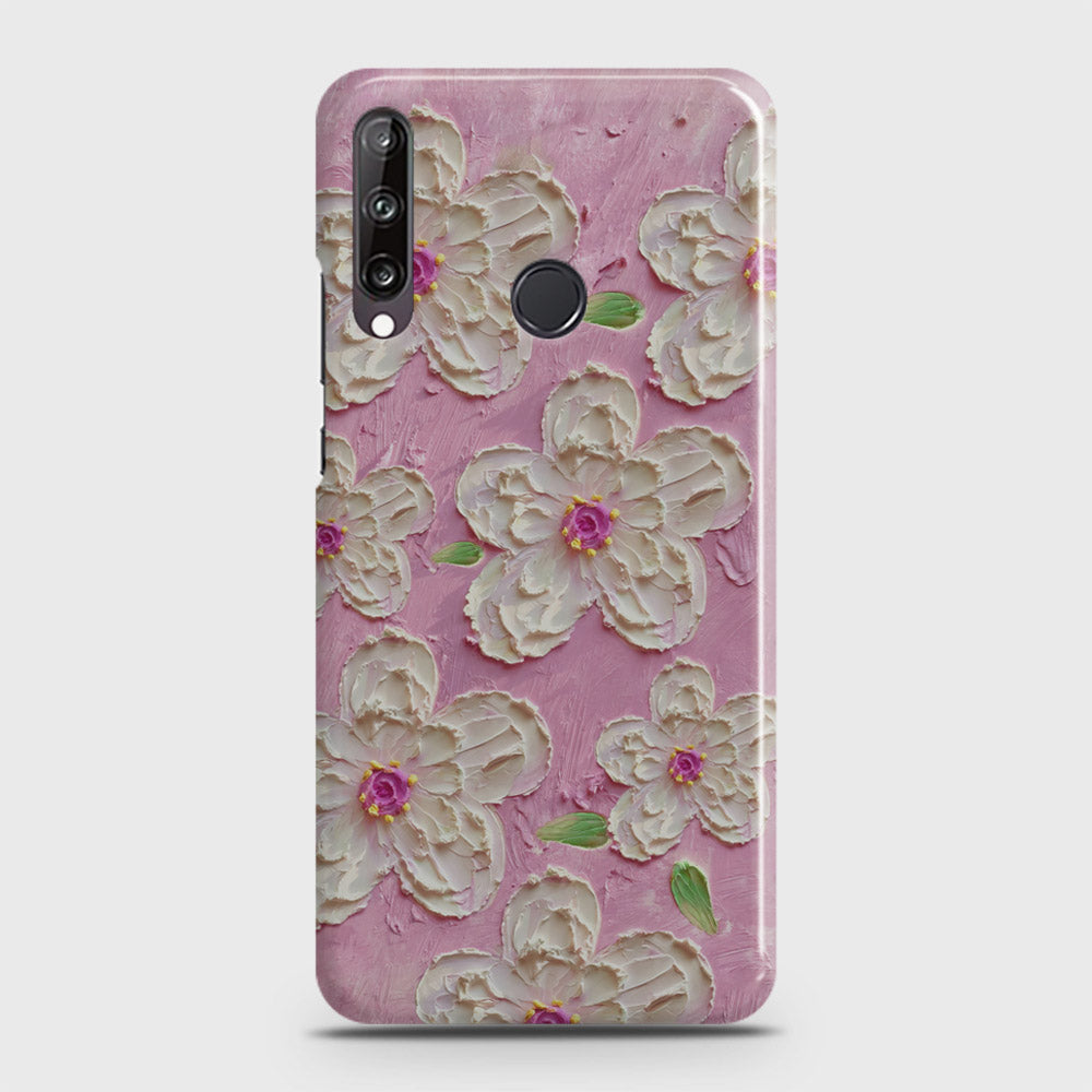 Huawei Y7p  Cover - Floral Series - Design 5 - Pink & White - Matte Finish - Snap On Hard Case with LifeTime Colors Guarantee