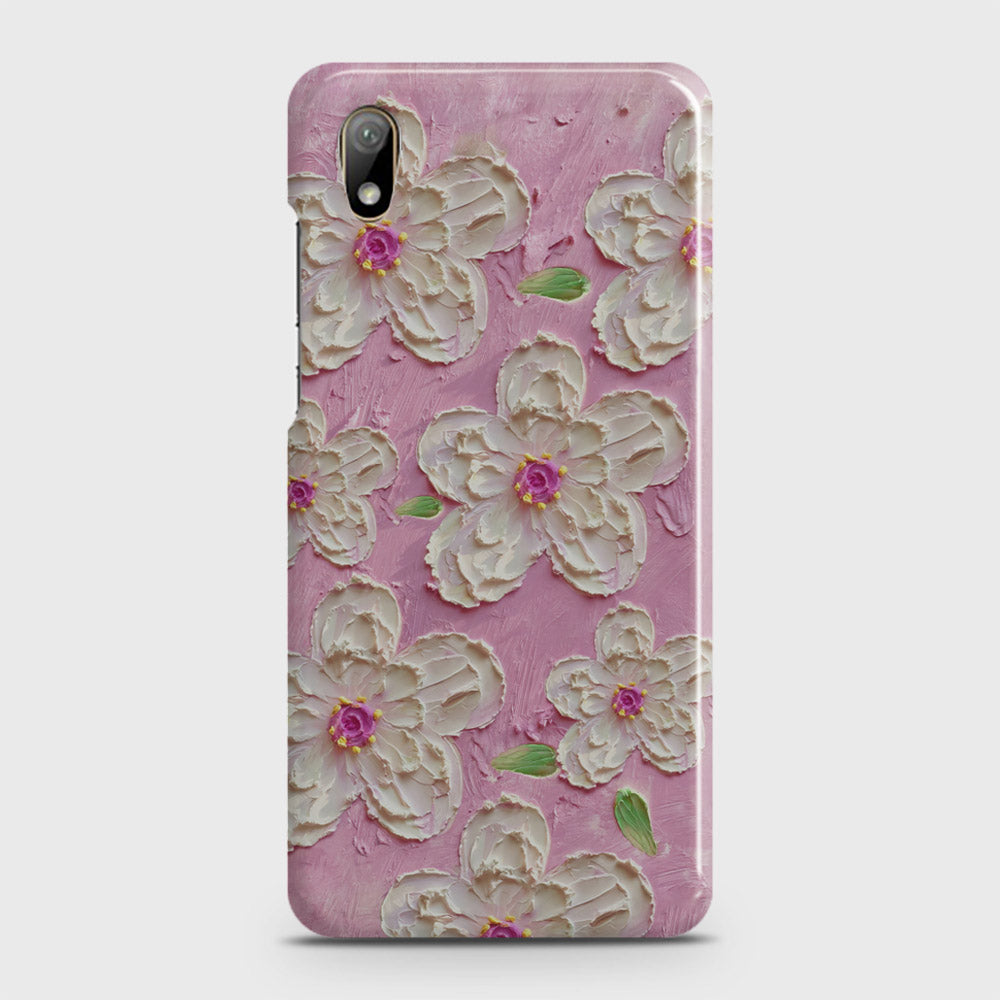 Huawei Y5 2019 Cover - Floral Series - Design 5 - Pink & White - Matte Finish - Snap On Hard Case with LifeTime Colors Guarantee