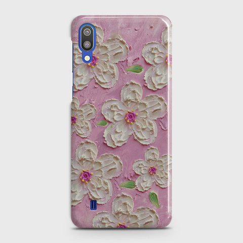 Samsung Galaxy M10 Cover - Floral Series - Design 5 - Pink & White - Matte Finish - Snap On Hard Case with LifeTime Colors Guarantee