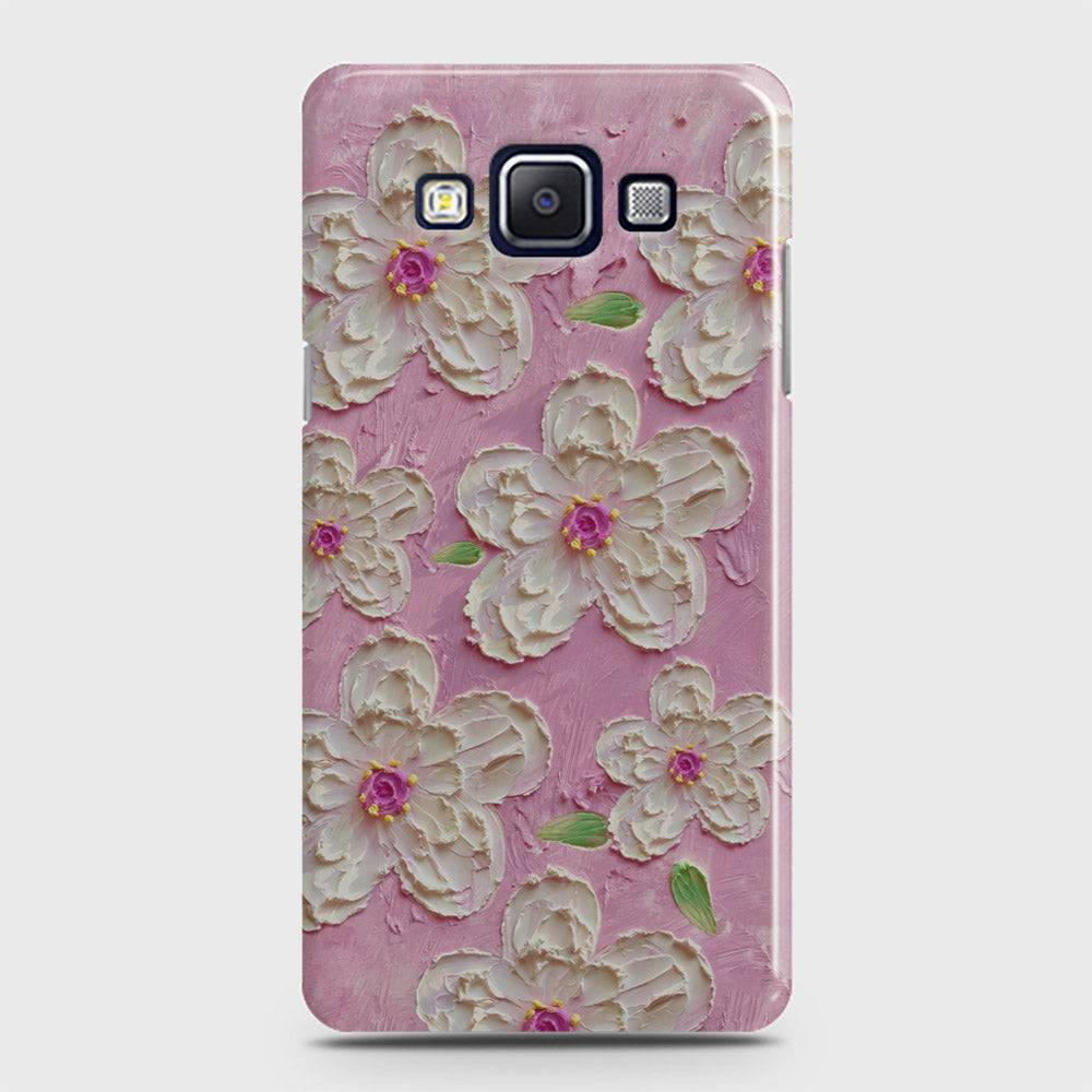 Samsung Galaxy A5 2015 Cover - Floral Series - Design 5 - Pink & White - Matte Finish - Snap On Hard Case with LifeTime Colors Guarantee